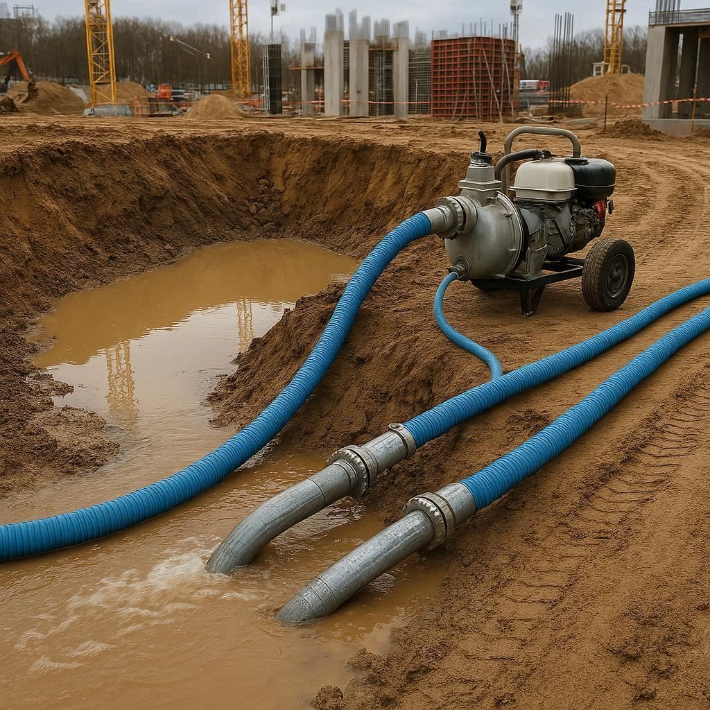 Водопонижение и осушение котлована в Парголове