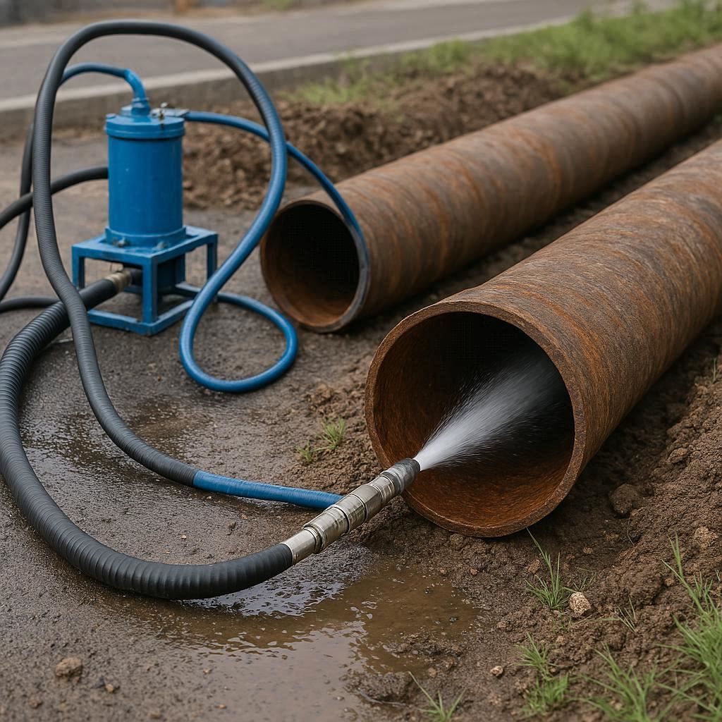Гидродинамическая прочистка водопроводных труб в Парголове