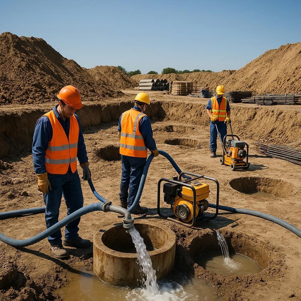 Глубинное водопонижение скважинами в Парголове